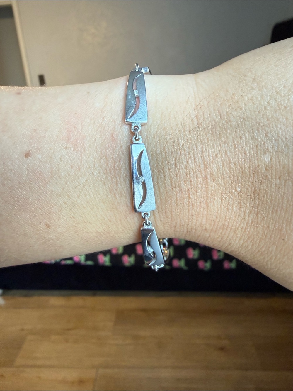 Pulsera Vintage de Plata de Ley 925 y Diamante.